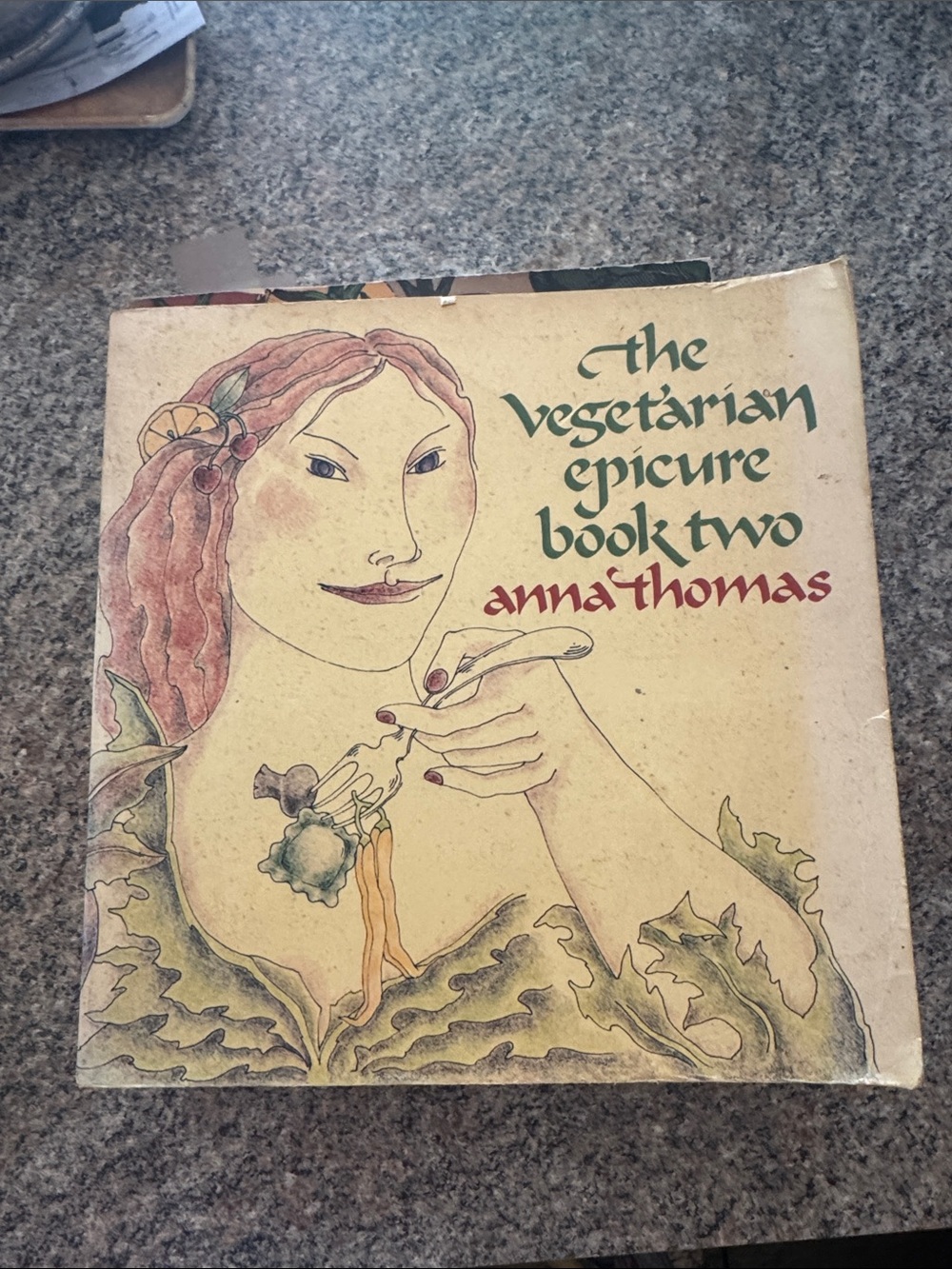 The Vegetarian Epicure Book Two by - Cream, Red, Green Cover